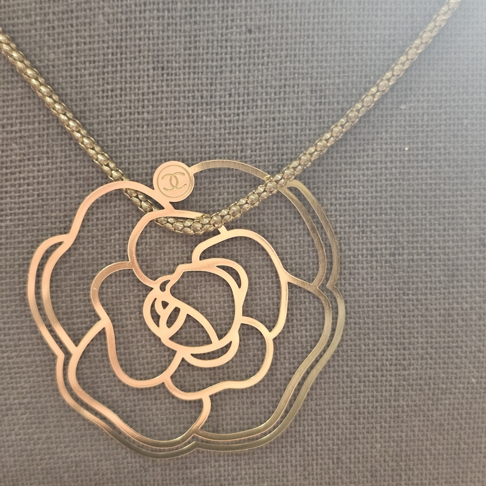 CHANEL Gold Camellia Bookmark